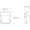 50W LED sieninis šviestuvas, juodas, 3000/4000/5000K, IP65, 7056A/V
