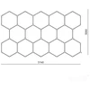513W LED lubinis šviestuvas HEXLINE 300x516cm, baltas, 6500K