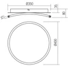 Lubinis šviestuvas 51W LED plafonas JOLIE, juodos/baltos sp., 3000/4000/6000K, dimeriuojamas