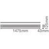 52W LED linijinis šviestuvas LINEAR INDIVILED DIRECT, baltas, 4000K, DALI, 150cm