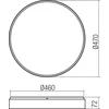 Lubinis šviestuvas 53,6W LED paviršinis šviestuvas YOMO, aukso sp., 3000K, dimeriuojamas, 01-2571