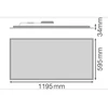 Ledvance 53W LED panelė PANEL COMPACT, 120x60cm, balta, 4000K, 90°