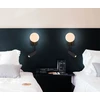 5+3W LED sieninis šviestuvas REFLECT, juodos/baltos sp., 3000K, 4229000