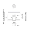 5,5W LED įleidžiamas šviestuvas NANO, baltos sp., 3000K, 34°