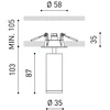 5,5W LED įleidžiamo montavimo šviestuvas FIT RECESSED, baltas, 2700K, 36°