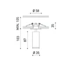 5,5W LED įleidžiamo montavimo šviestuvas FIT RECESSED, juodas, 2700K, 20°