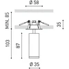 5,5W LED įleidžiamo montavimo šviestuvas FIT RECESSED MEDIUM, baltas, 2700K, 29°, DALI