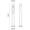 5,5W LED pastatomas lauko šviestuvas LIX, antracito sp., 2700K, IP65, H2086090GR