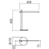 5,5W LED stalo šviestuvas OMEO, baltas, 3000K/4500/6500K, dimeriuojamas, 01-2212