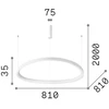 56W LED pakabinamas šviestuvas GEMINI, žalvario sp., 2700K, 341606