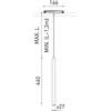 5,6W LED pakabinamas šviestuvas į magnetinį bėgelį STICK 44, baltas, 48V, 3000K