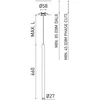 5,6W LED pakabinamas šviestuvas STICK, baltas, 3000K, dimeriuojamas