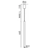 5,6W LED pakabinamas šviestuvas STICK BASE 66 MEDIUM, juodas, 3000K, DALI, 31º