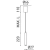 5,6W LED pakabinamas šviestuvas STICK BASE 22 MEDIUM, juodas, 3000K, DALI, 31º