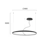 56W LED pakabinamas šviestuvas VERDI, juodas, 90cm, 3000K, 4224300