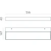 56W LED sieninis šviestuvas BRICK, baltas, 2700/3000/4000K, A3972272B