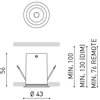 5,7W LED įleidžiamas šviestuvas LENS LIGHT, juodas, 2700K, dimeriuojamas