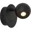 5,9W LED sieninis šviestuvas SEBASTIAN, juodas, 3000K, 4270800
