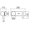 5W + 3W LED sieninis šviestuvas NORMA, baltas, 3000K, 01-4660