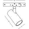 5W LED akcentinis šviestuvas į magnetinę sistemą ZAMBELIS MAGNETIC 6MM, juodas, 3000K, 25251