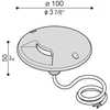 5W LED įleidžiamas lauko šviestuvas CNC 99 CL, plieno sp., 3000K