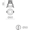 5W LED įleidžiamas šviestuvas KIDAL, baltas, 4000K, dimeriuojamas, IP44, E3771212BDP