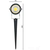 5W LED įsmeigiamas šviestuvas BLAKE, juodas, 3000K, IP65