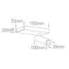 5W LED lubinis šviestuvas, baltas, 3000K, pakreipiamas, 65004A/W/W