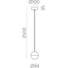 5W LED pakabinamas šviestuvas CUSTO, aukso/baltos sp., 2700/3000K, dimeriuojamas, C3818172ODT