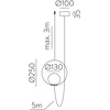 5W LED pakabinamas šviestuvas HALO, aukso/baltos sp., 2700/3000K, dimeriuojamas, C3815171ODT