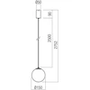 5W LED pakabinamas šviestuvas IRIDES, juodos/kavos sp., 3000K, 01-3967