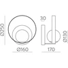5W LED sieninis šviestuvas HALO, aukso/baltos sp., 2700/3000K, dimeriuojamas, A3815170ODP