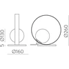 5W LED stalo šviestuvas HALO, juodos/baltos sp., 2700/3000K, S3815170N