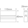 5W LED šviestuvas į magnetines sistemas FLAT, juodas, 3000/4000/5000K, 48V, 120°, 43108FA/B/V