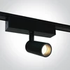 5W LED šviestuvas į magnetines sistemas FLAT, juodas, 3000/4000/5000K, 48V, 38°, 43116F/B/V