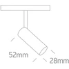5W LED šviestuvas į magnetines sistemas MINI/P&P, juodas, 3000/4000K, 48V, 38°, DALI, 42122AL/B/V