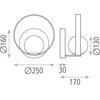 5W sieninis šviestuvas HALO, baltos/juodos sp., 2700K-3000K, A3815170N
