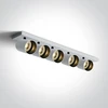 Lubinis šviestuvas 5x10W LED paviršinis akcentinis šviestuvas, baltas, GU10, 65505N/W