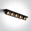 Lubinis šviestuvas 5x10W LED paviršinis akcentinis šviestuvas, juodas, GU10, 65505N/B