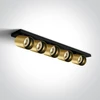 Lubinis šviestuvas 5x10W LED paviršinis akcentinis šviestuvas, šlifuoto žalvario sp., GU10, 65505N/BBS