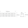 5x2W LED įleidžiamas šviestuvas, baltas, 3000K, 50502B/W/W