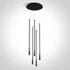 5x5W LED pakabinamas šviestuvas, juodas, 3000K, 63076C/B/W