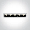 5x6,5W LED įleidžiamas šviestuvas, baltas, 3000K, 50507B/W/W