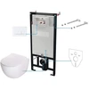 Potinkinis WC komplektas Deante Peonia 6in1, CDEA6ZPW, Baltas/Bianco