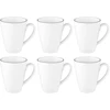 Select 6 puodelių su ąselėmis rinkinys, 350 ml, SELTMANN LIDO Juodas LINE