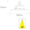 60/80/100W LED UFO šviestuvas, juodas, 4000/4700/5700K, dimeriuojamas, 63100N/V
