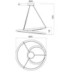 60W LED pakabinamas šviestuvas STORM, juodas, 3000/4000/6000K, dimeriuojamas, 01-3378
