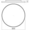 60W LED paviršinis/pakabinamas šviestuvas DAMA, baltas, 3000/4000/5000K, 80cm, 01-3744