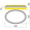 Lubinis šviestuvas 60W LED paviršinis šviestuvas NOBU, matinės aukso sp., 3000/4000K, dimeriuojamas, 01-3807