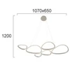 61W LED pakabinamas šviestuvas HELIX, sidabro sp., 3000K, 4316200